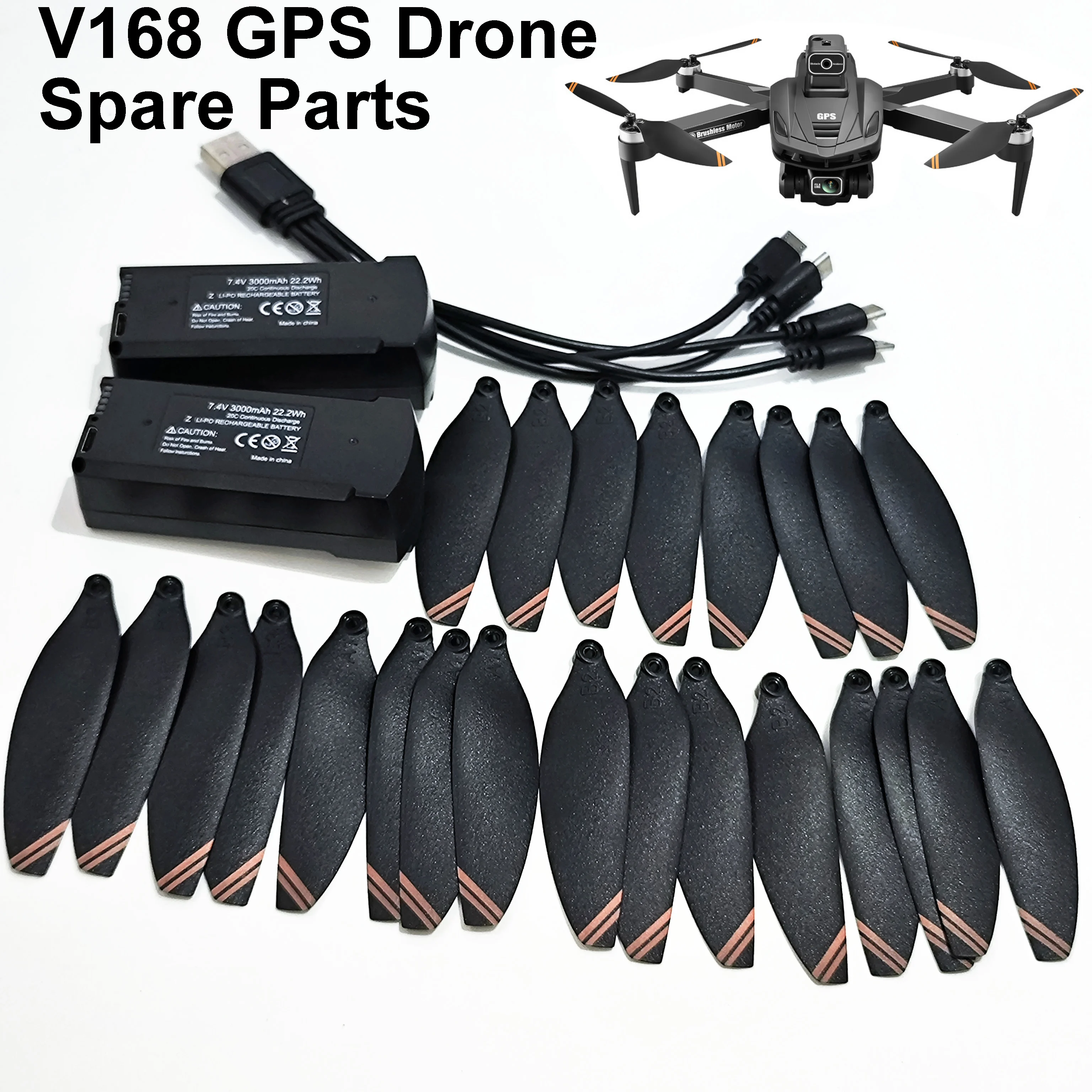 

V168 Brushless Foldable GPS RC Quadcopter Drone Original Battery/Blade Propeller/Remote Control etc...Replacement Accessories