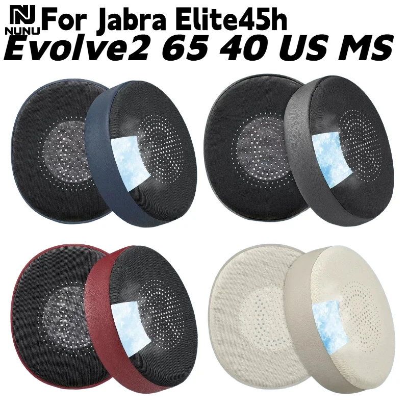 NUNU Ersatz-Eisgel-Ohrpolster für Jabra Elite45h Evolve2 65 Evolve2 40 US MS Kopfhörer, Memory-Schaum-Ohrpolster, Ersatzteile