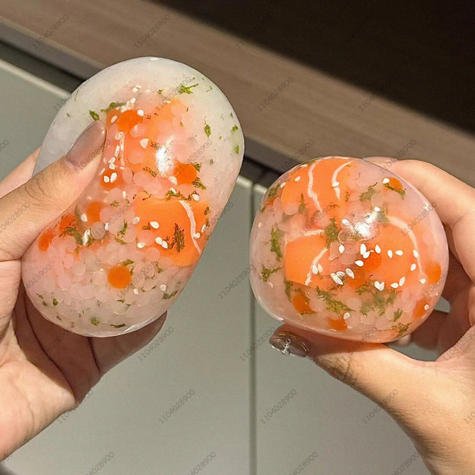 Pelota antiestrés para comida, Bola de arroz, juguete blando para apretar sin rebote, juguete sensorial ASMR, juguete antiestrés para ejercicio de manos para adultos