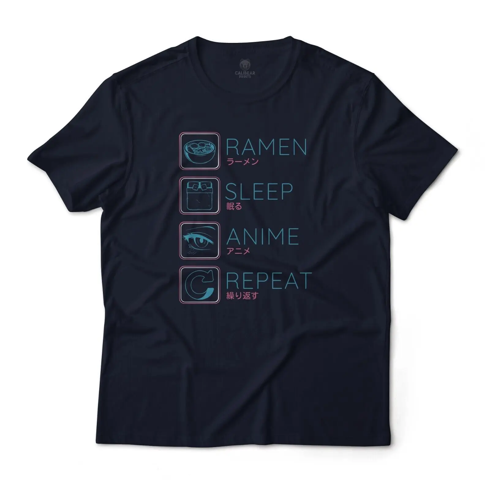 

Ramen Sleep Anime Repeat Food Art Graphic T-Shirt Unisex 100% Cotton Tee