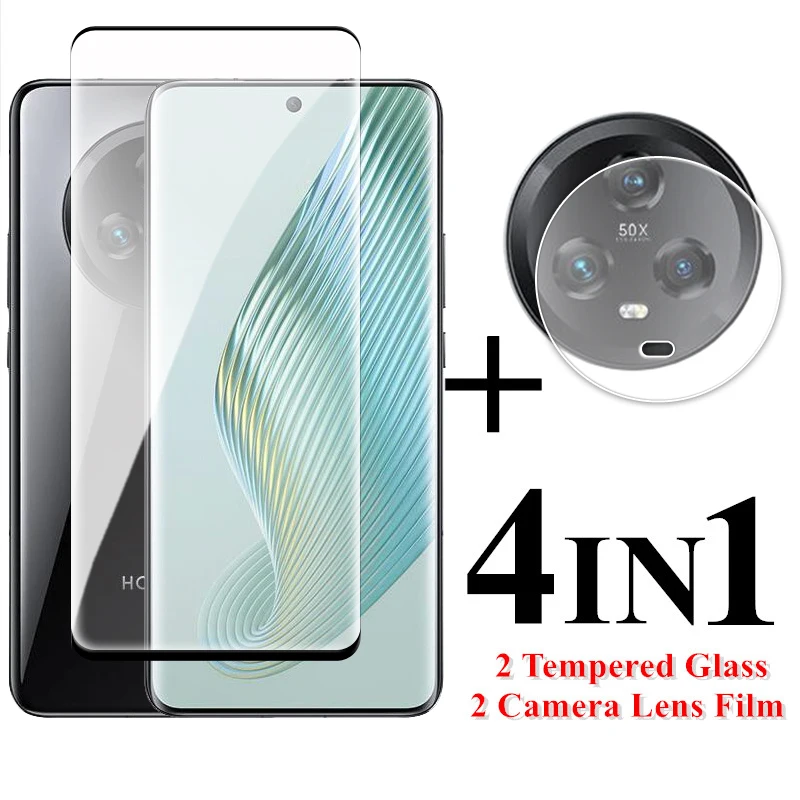 

For Honor Magic5 Glass 3D Full Cover Curved Screen Protector Honor Magic5 Pro Tempered Glass Honor Magic5 Lens Film 6.73 inch