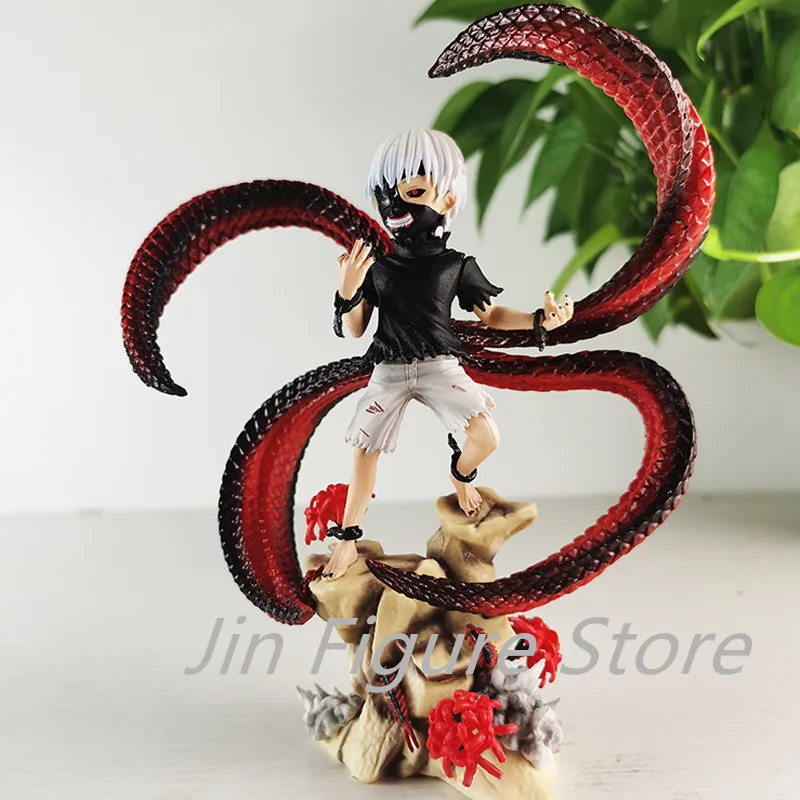 

New 18cm Tokyo Ghoul Figure Kaneki Ken double-headed Q version hand model boxed ornaments For gifts wholesale