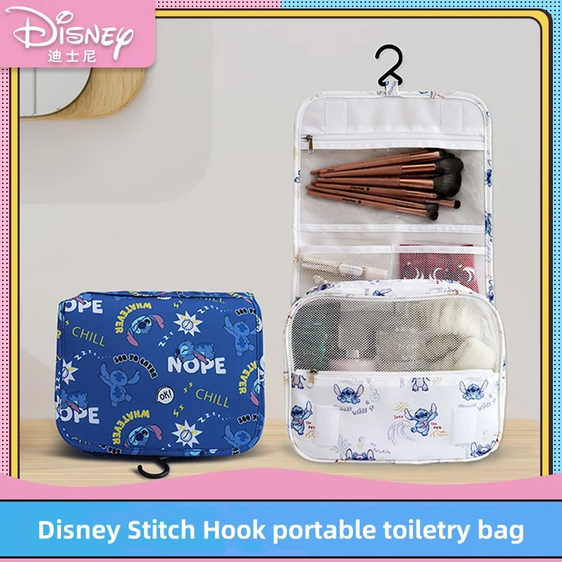 Disney Stitch kosmetyczka o dużej pojemności wodoodporna wisząca przenośna kosmetyczka kreskówka wielofunkcyjna torba do przechowywania na zewnątrz