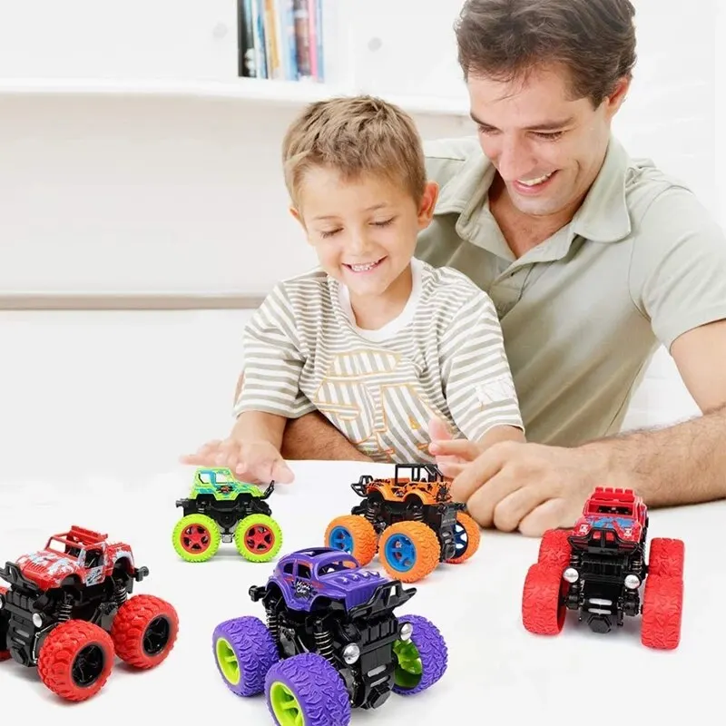 Toys Car Monster Truck Four-wheel Drive Vehicle Stunt Dump Car Inertia Car Toy Dinosaur Pull Back Children Toy Boy Girl Gift