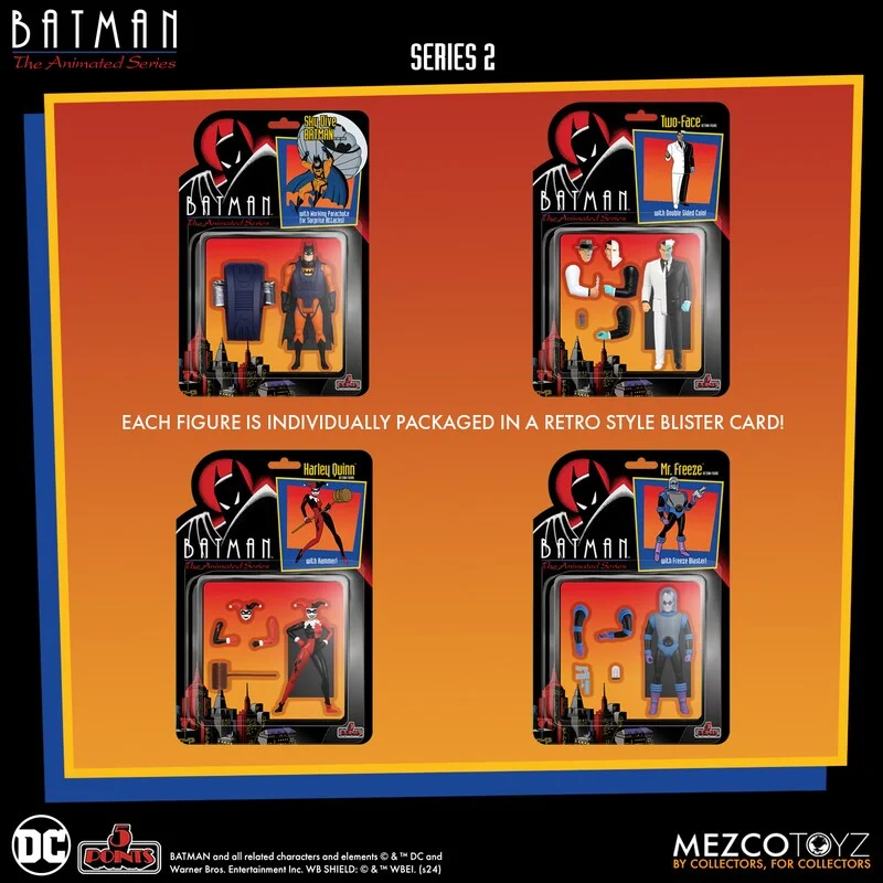 In Stock MEZCO 18223 Batman The Animated Series Season 2 Deluxe Set 5 Points Action Figure 1/18 Action Figure Collection Gift
