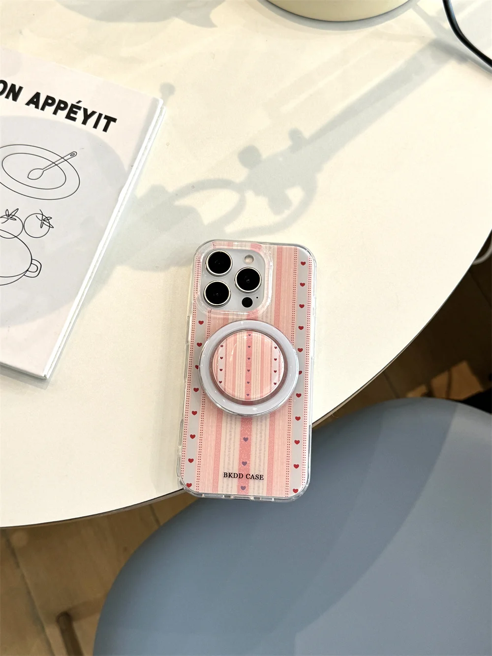 

New Wave Point Love Card Holder FRO Magnetic Phone Case, Suitable for iPhone 13, 14, 15, 16 Pro Max Anti Drop Fashion