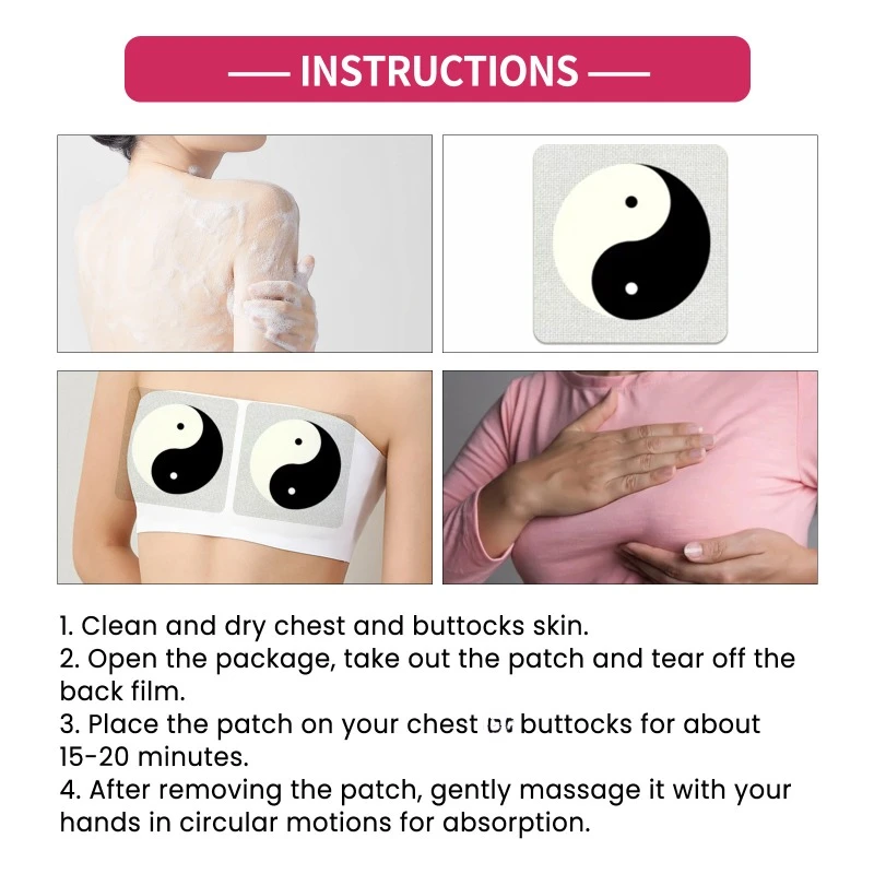 8pcs Breast Enlargement Patches Chest Enhancer Promote Female Hormone Lift Firming Breast Growth Bust Up Plumping Massage Patch