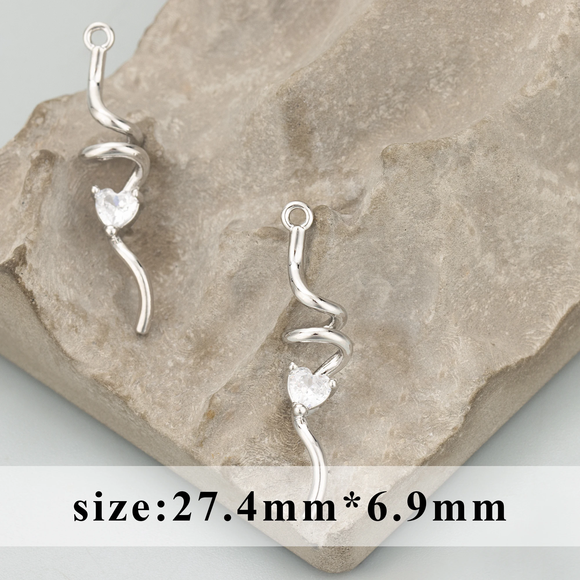 GUFEATHER,6pcs/lot,MG57,jewelry accessories,18k gold rhodium plated,copper,nickel free,zircon,charms,jewelry making,diy pendants