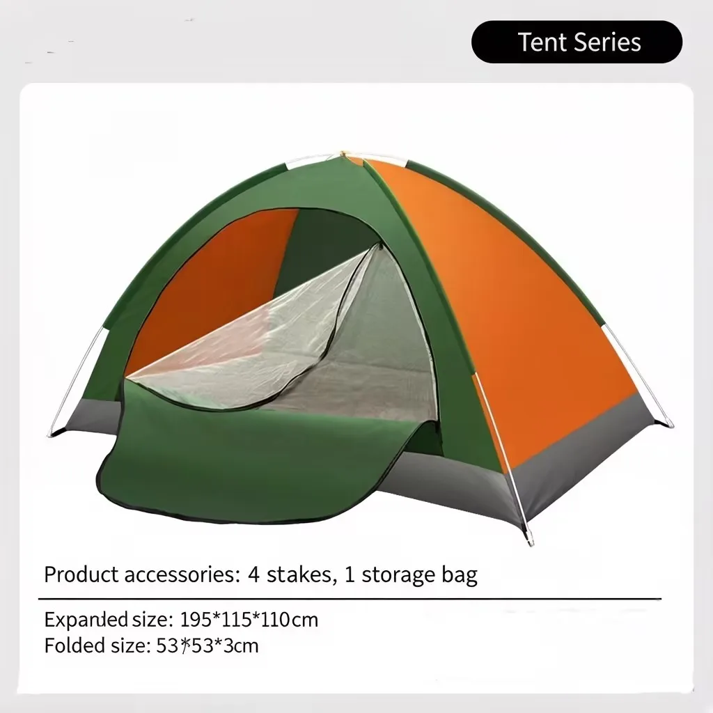 Outdoor Children's Tent-Fully Automatic Fiberglass Rod Sunproof 2 Persons Portable Folding Camping