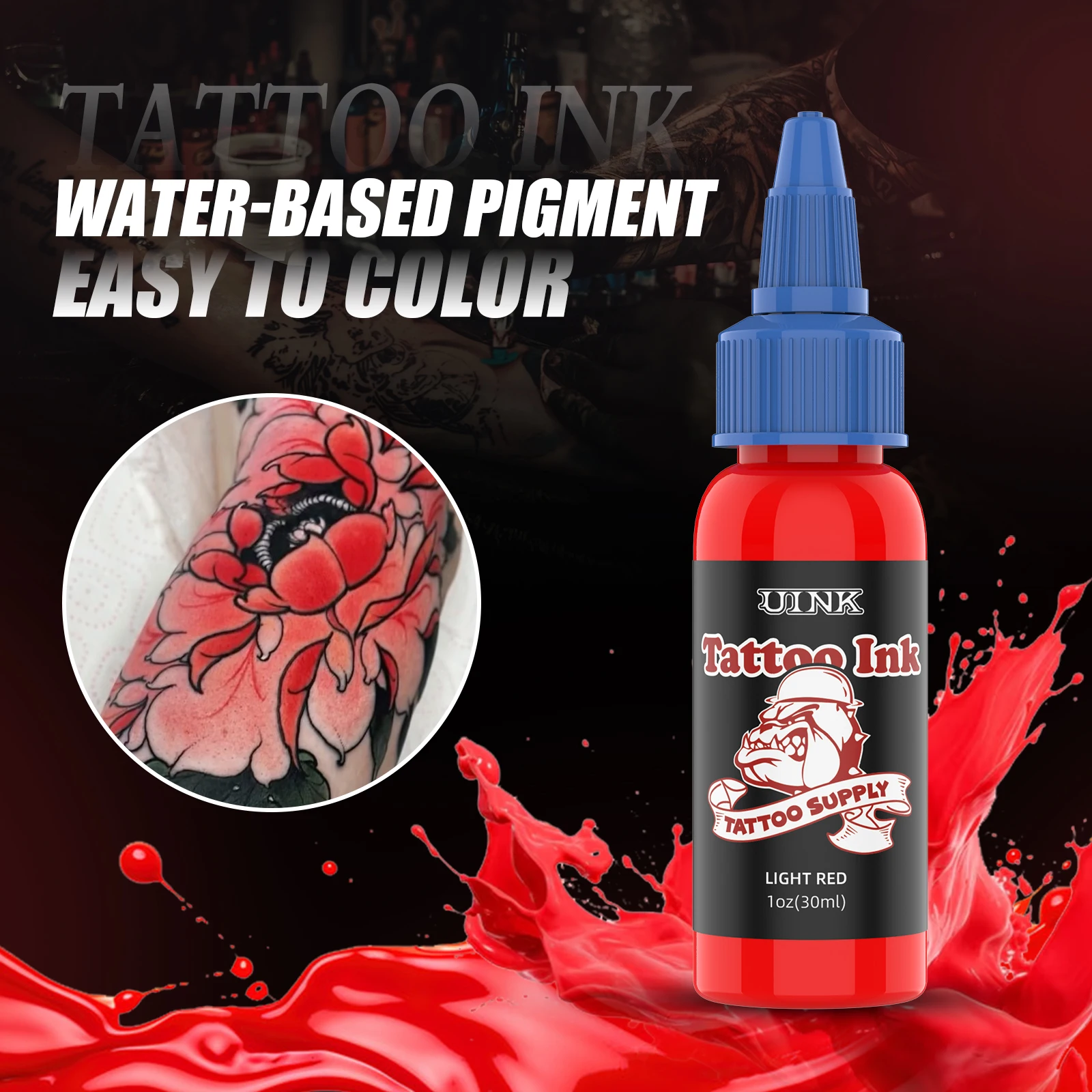 DQFART 12 Color 30ml Tattoo Ink Professional Longlasting Tattoo Pigment Permanent Body Art Pigment Tattoo Ink Tattoo Supplies