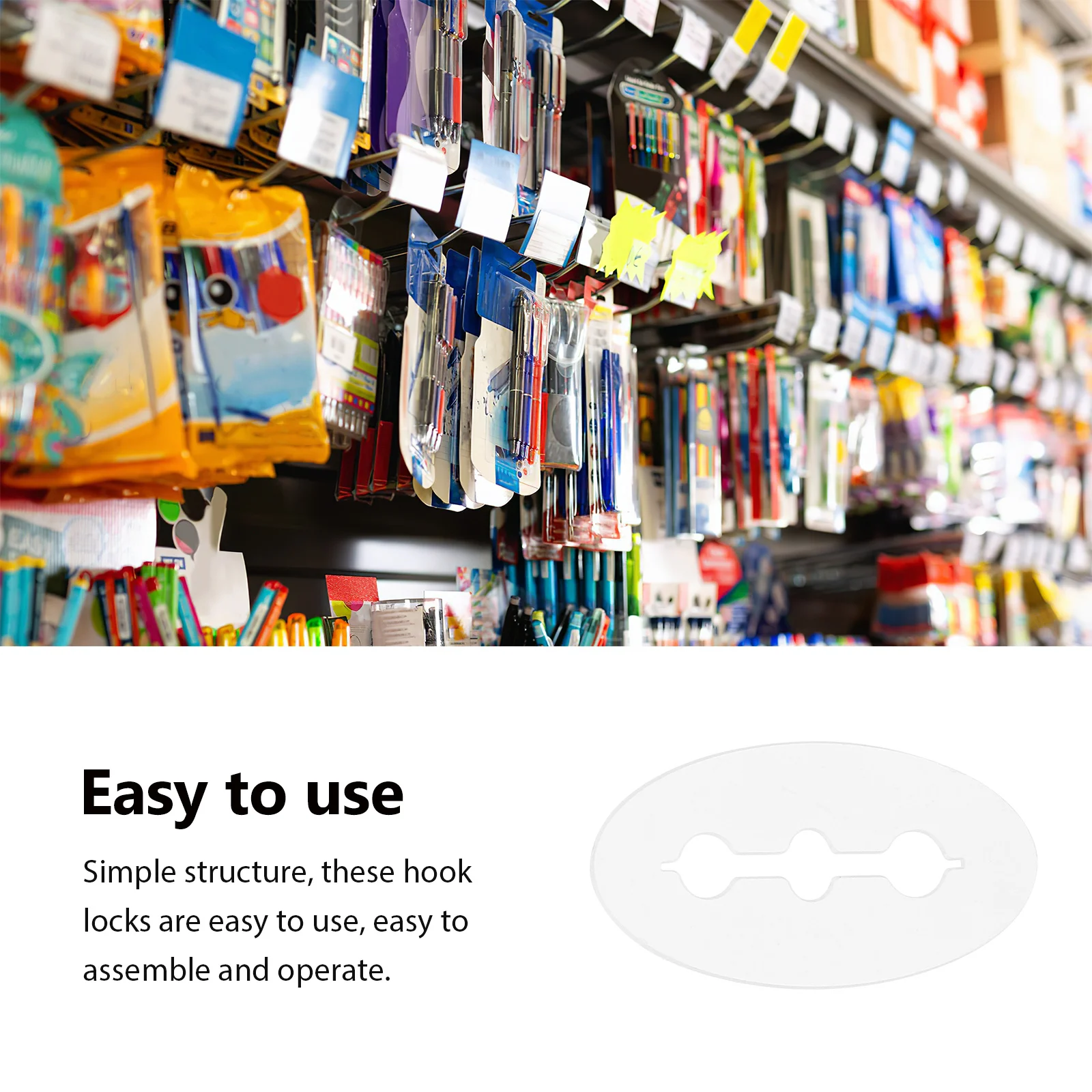 

100pcs Anti-Slip For Pegboard Reusable Hook Lock Disc Pegboard Hooks Peg Lock Multi-Use Retail Display Accessories