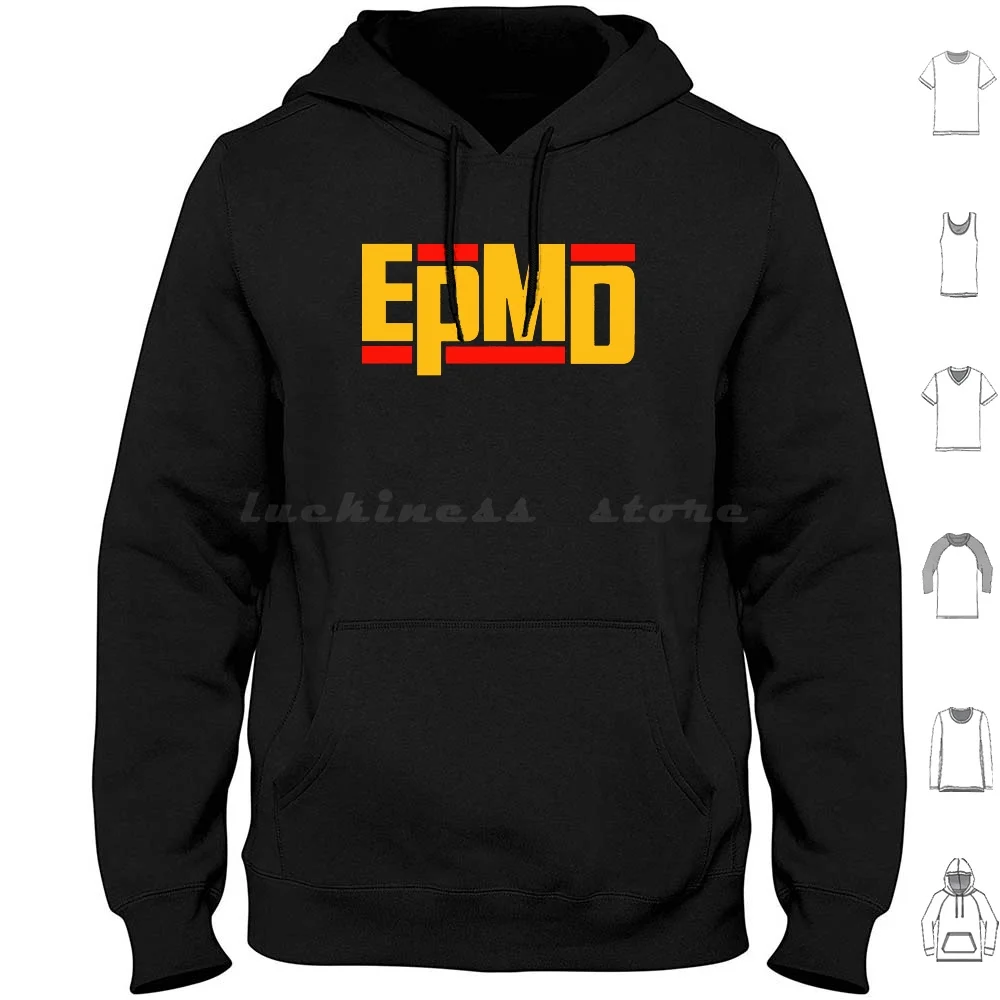 Oldskool Logo Print Hoodies Long Sleeve Epmd Rap Hip Hop Vintage Classic Old School Westcoast Eastcoast Strictly