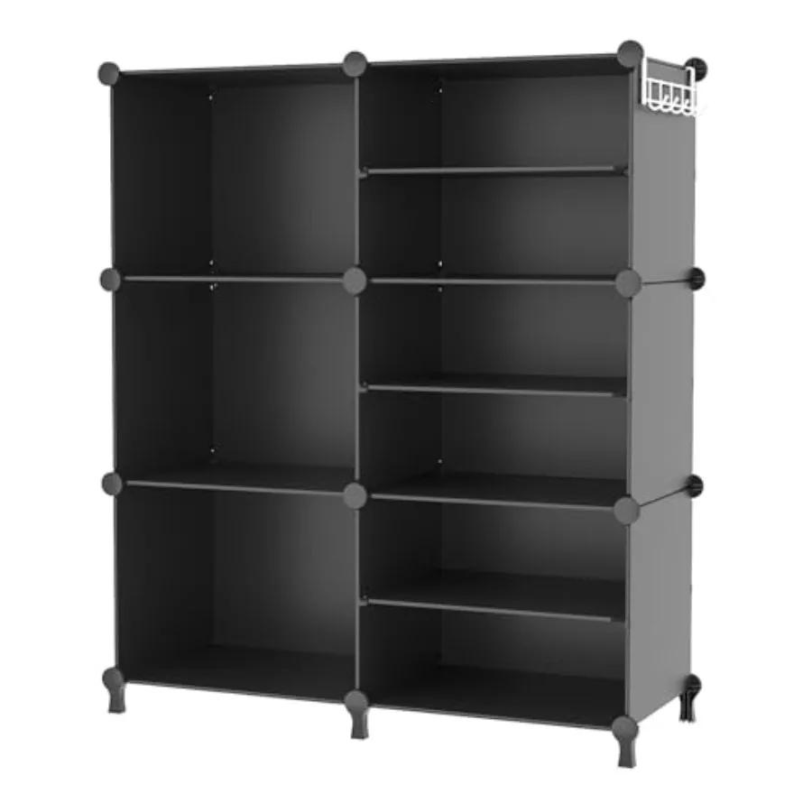 

Closet Organizer 6 Cube Storage Shelves Portable Closet Clothes Organizers and Storage Stackable Cubby Shelving for Closet Bedr