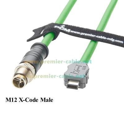 IX40G-B-10S-CV(7.0) IX B Stecker auf M12 8-Pin X-Code Steckerkabel IX 10P Typ B Industrielles Cat6A Serielles Kabel SFTP für Industriekameras – Detail 1