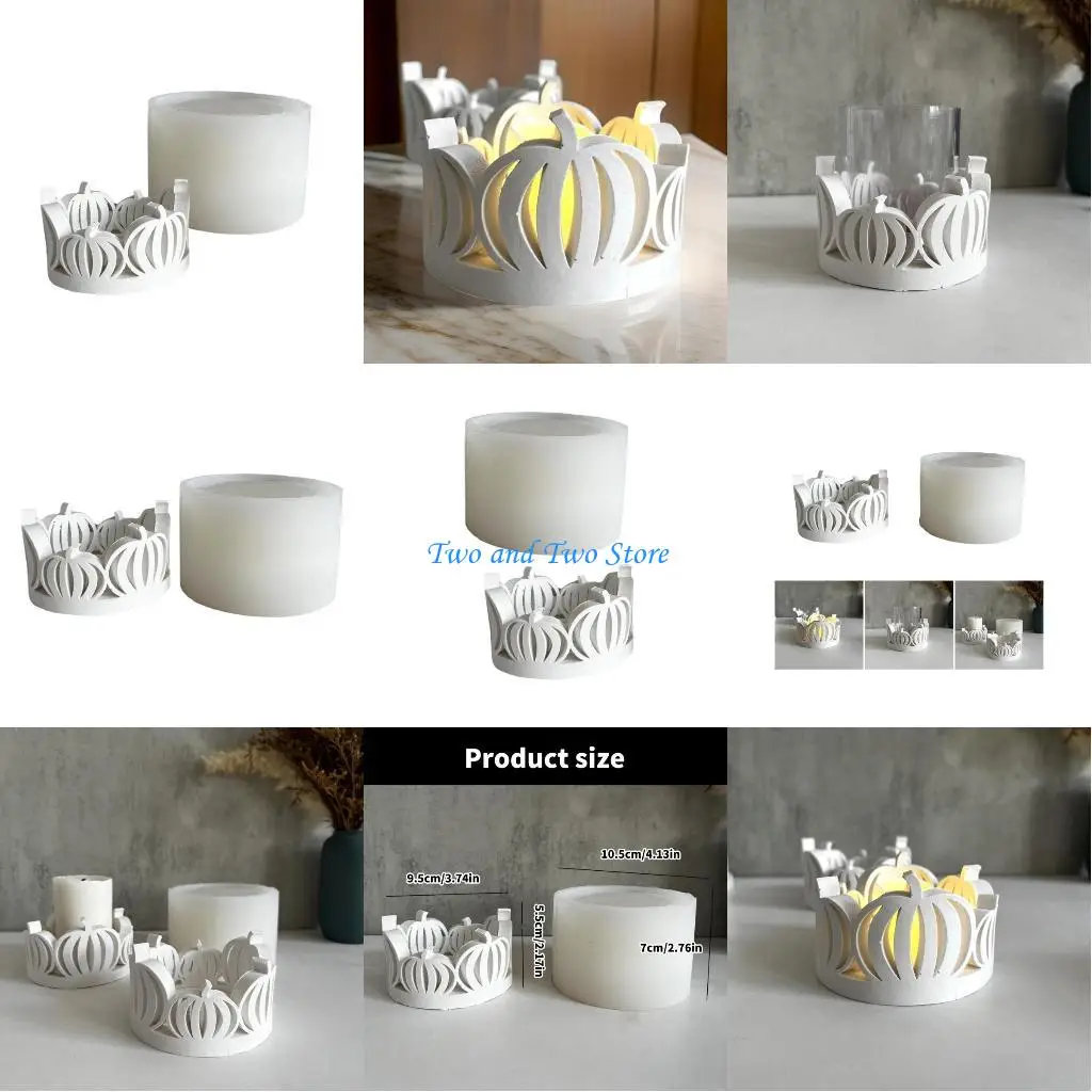 

HX6F силиконовая форма для подсвечника в форме тыквы, форма для подсвечника, гипсовая форма для украшения дома, практичный для