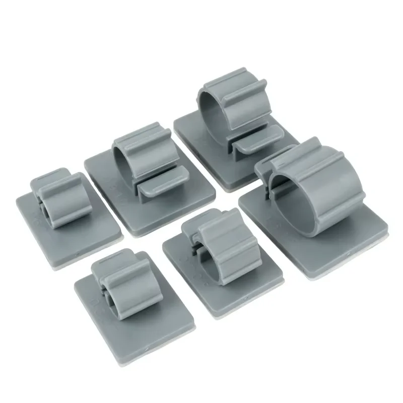 TS0607~TS1618 Nylon USB Cable Management Adhesive Hooks Desk Clamp Wire Protector For Home Office