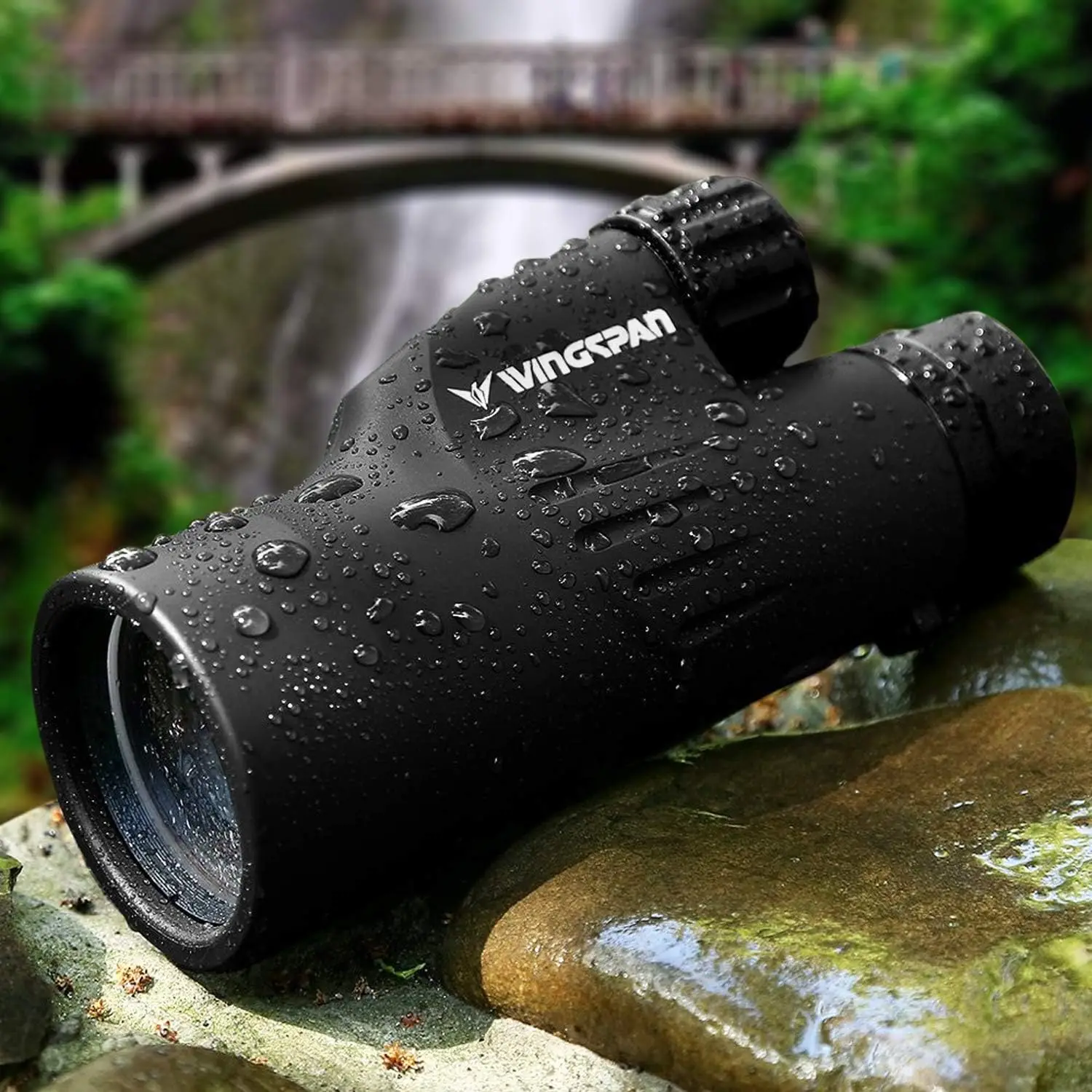 Monocular 12X50 de alta potencia. Brillante y Claro. Enfoque de una sola mano. Impermeable. A prueba de niebla. Para observación de aves o observación Wildlif