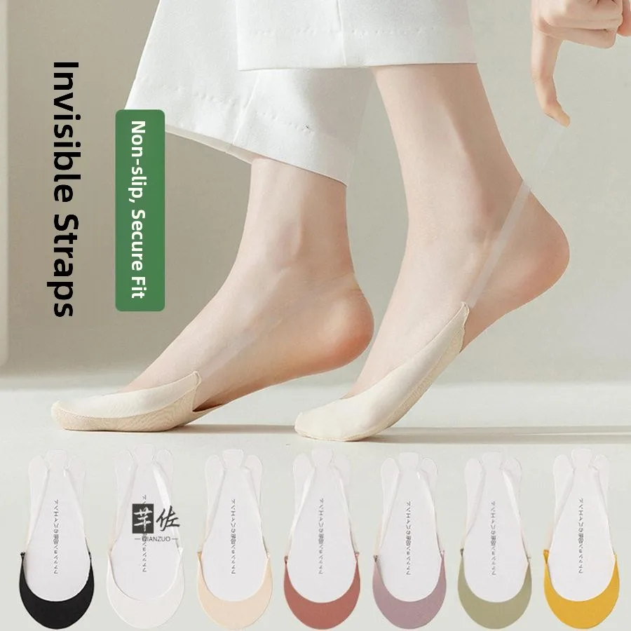 Summer Thin Half-Palm Invisible Socks for Women Anti-Slip High Heels Not Falling off Matching with High Heels Invisible Socks