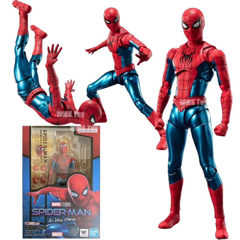 In Stock Original S.H.Figuarts SHF Spider Man Figure New Red & Blue Suit Spiderman: No Way Home Action Figures Pvc Model Toys