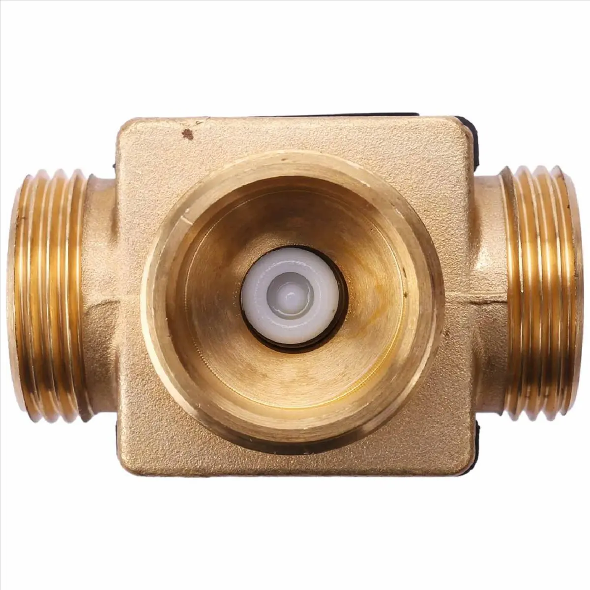 ABCD 2 Pcs 3 Way DN25 External Thread Brass Thermostatic Mixing Valve Solar Water Heater Thermostatic Valve
