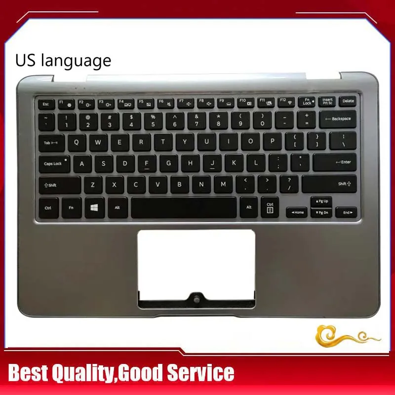 

YUEBEISHENG New/Org For Samsung Notebook 7 Spin 13.3" NP730QAA 730QAA palmrest US keyboard upper cover BA98-01386A