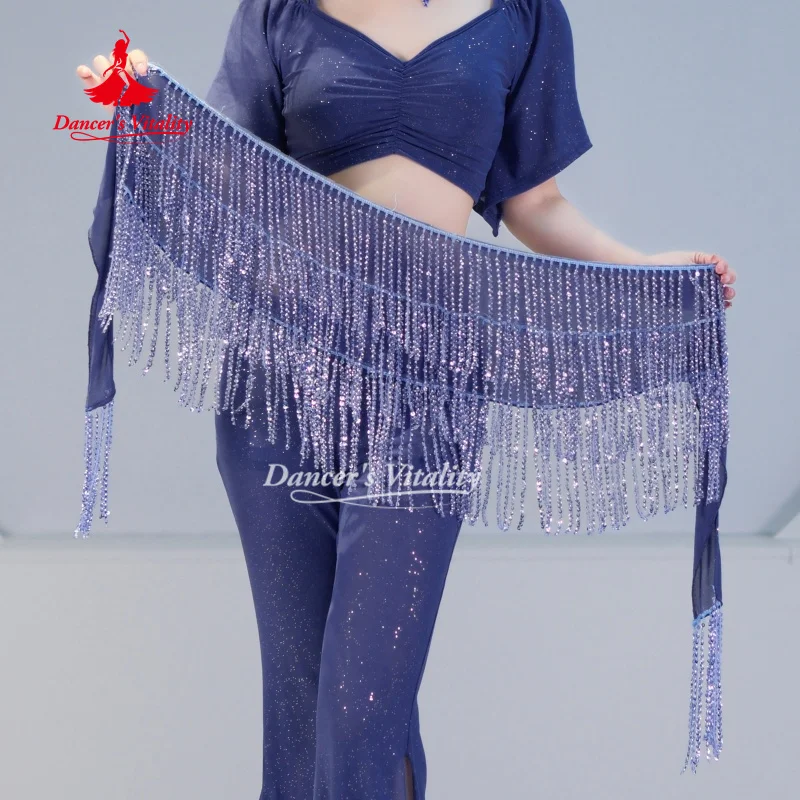 Costumes de danse du ventre, écharpe de hanche à pampilles, accessoires de pratique de danse orientale pour adultes et enfants, écharpe de taille, vitalité de danseuse