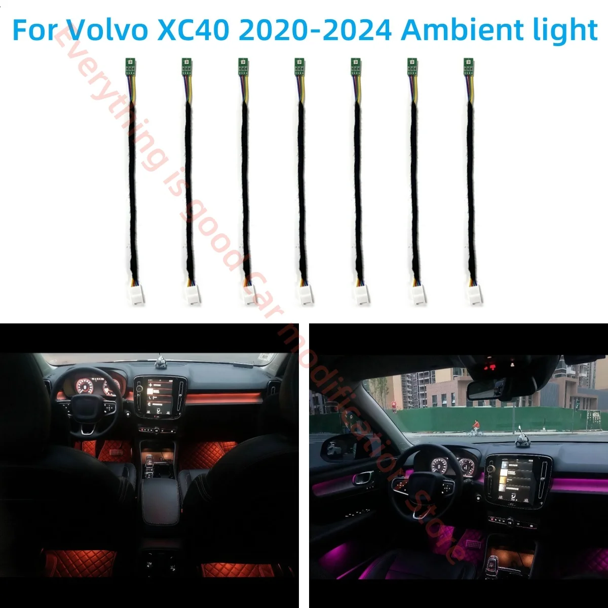 For Volvo XC40 2020+ 64-color Ambient Light Car interior lighting upgrade Car accessories RHD LHD Atmosphere lamp Foot lamp new