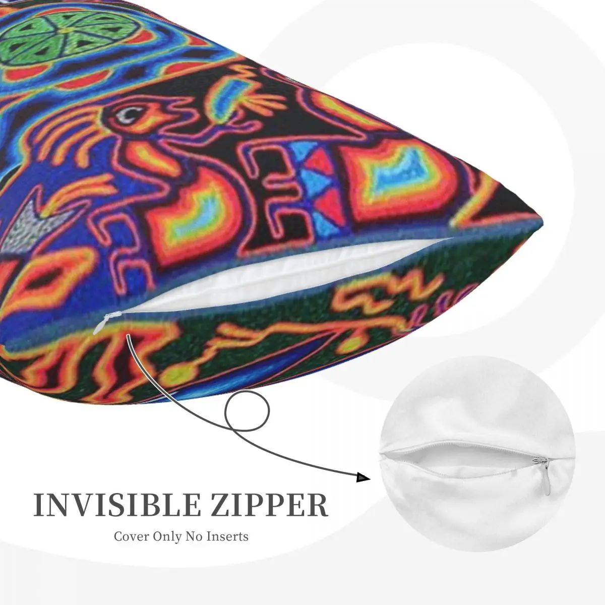 Huichol Dream Rectangle Pillowcase Cushion Cover Decor Bedroom Bed Home Comfort Throw Pillow