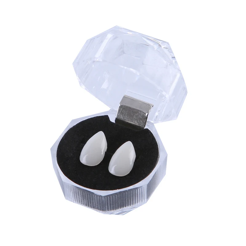 

1 пара зубов вампира, клыки, протезы, реквизит, костюм на Хэллоуин, реквизит, вставные зубы, твердый клей, клей для протезов, реквизит для Хэллоуина