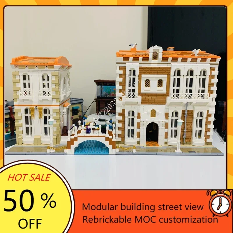 3462PCS Venetian Houses Modular MOC-910023 Creative street view Model Building Blocks Architecture Assembly Model Toys Gift
