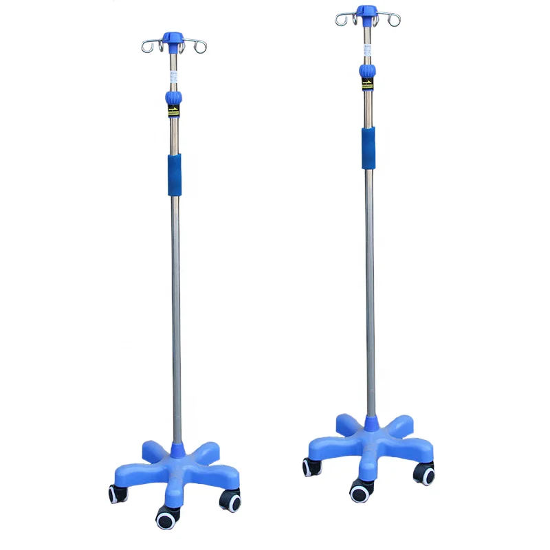 

Modern Adjustable Stainless Steel Mobile Medical IV Drip Stand Infusion Hospital Furniture For Bedroom Use Metal Material