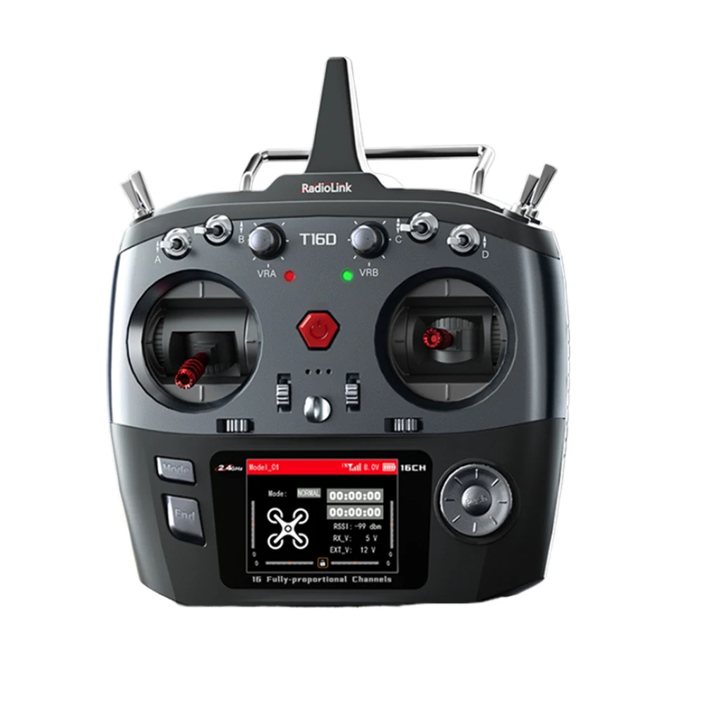 RadioLink T16D 16 Channels 2.4GHz Transmitter Remote with R16F Receiver  for RC Car Boat Drone