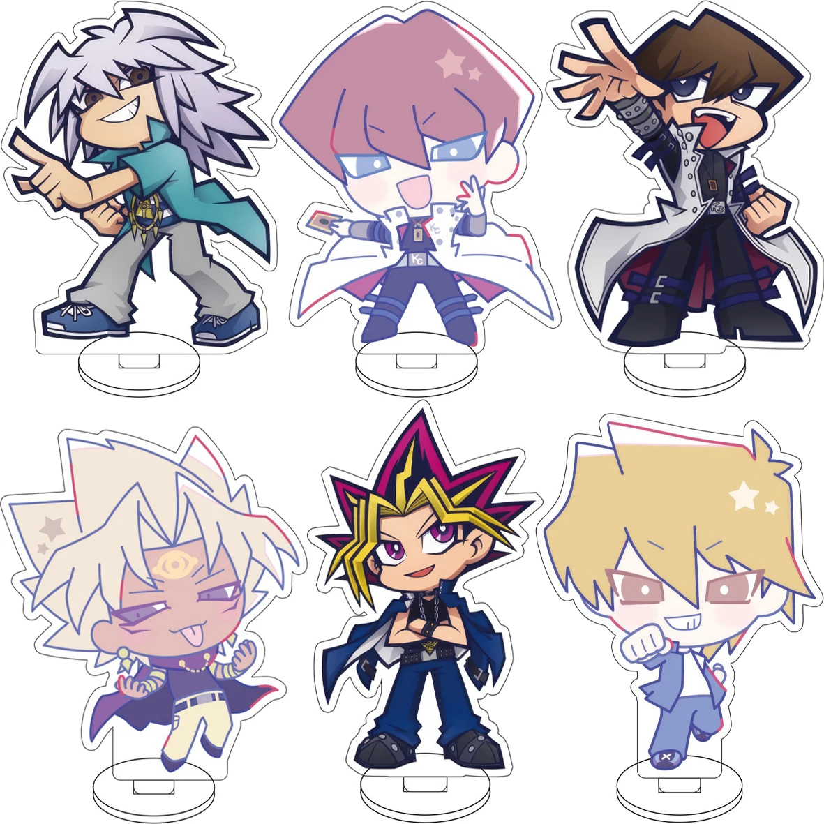 

10CM Anime Game Yu-Gi-Oh! Cos ATEM Seto Kaiba Jaden Yuki Chazz Princeton Yusei Fudo Figure Acrylic Stand Cute Gifts Ornaments