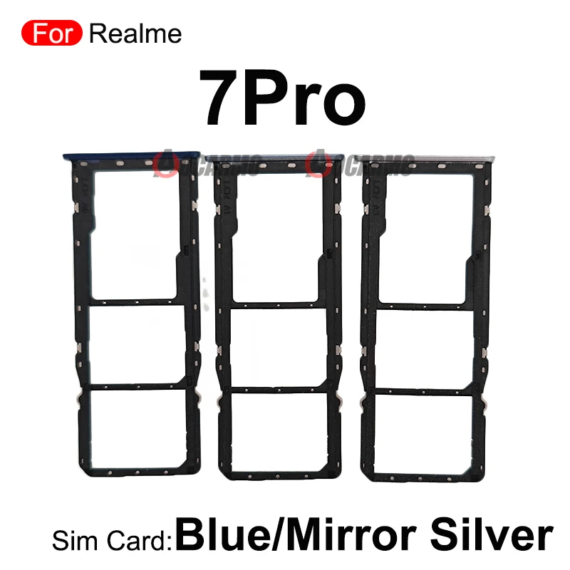 Carte SIM pour Realme 7Pro, support d'escalier MicroSD, pièces de rechange CharacterSlot