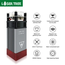 LASER TREE 5W Laser Module 450nm TTL Blue Light Laser Head for CNC Laser Engraving Cutting Machine Woodworking  DIY Tools