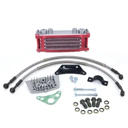 Oil Cooler Motorcycle Oil Radiator Kit Engine Cooling for 50 125 140cc Motocross Universal Dirt Pit Bike ATV Enduro Accessories