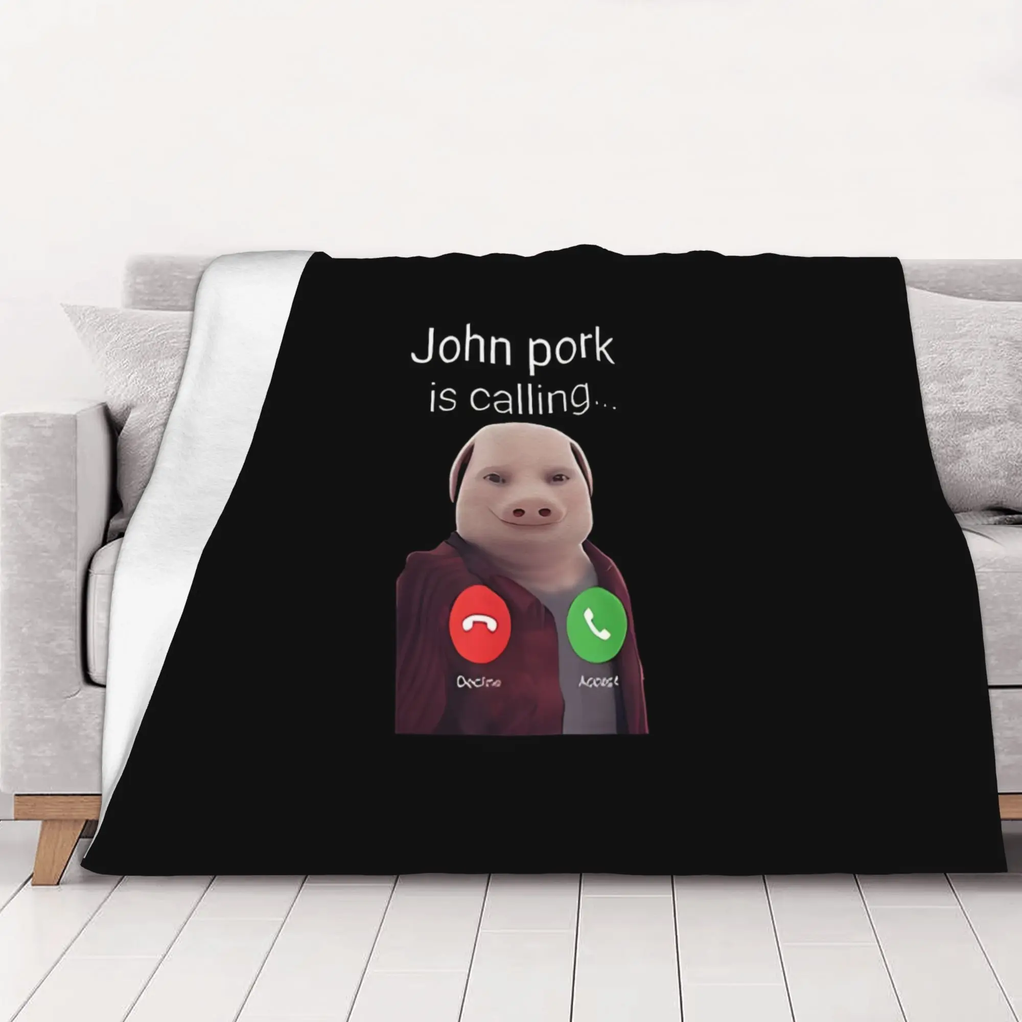 1PC Calling John Pork home room decorations Winter Blankets for Adults Bedding Home Interior Sofa Knee