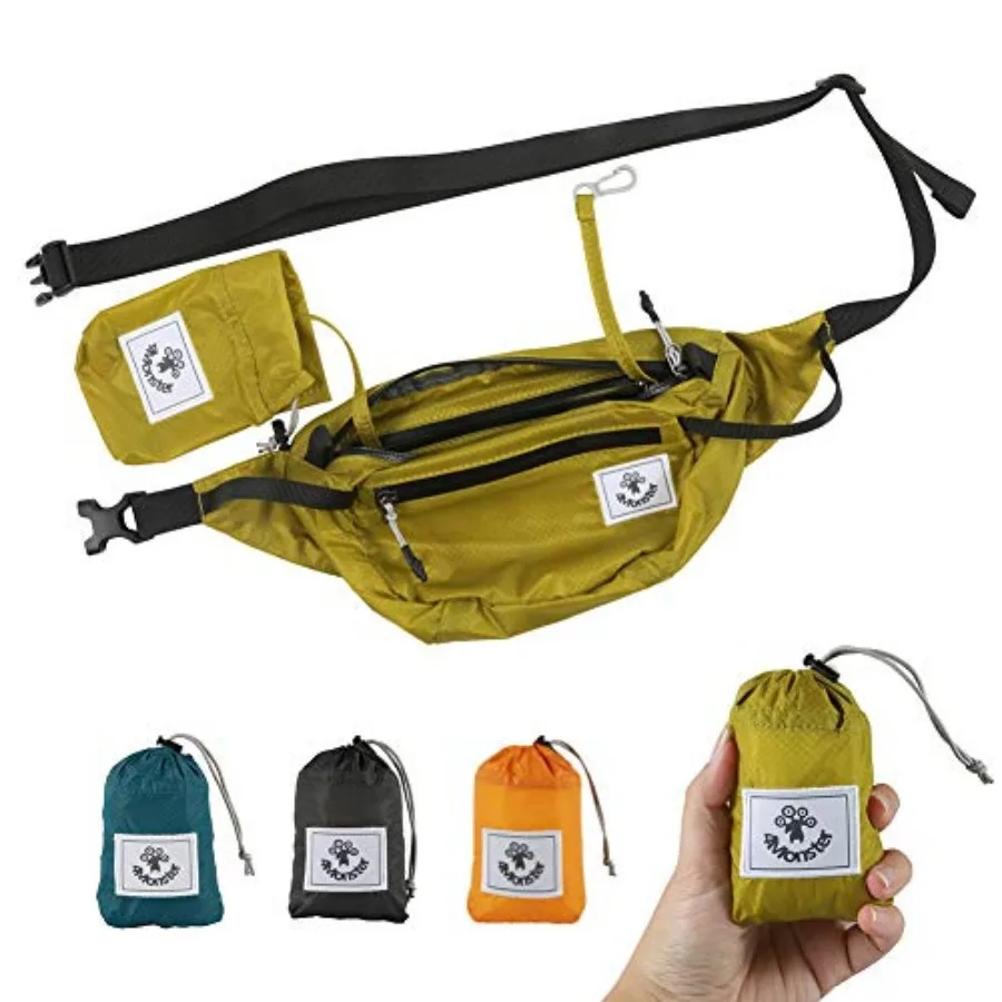 

Hiking Waist Packs Portable, Water Resistant Fanny Bag with Adjustable Strap, Lightweight Crossbody Chest Bag Slim Bag