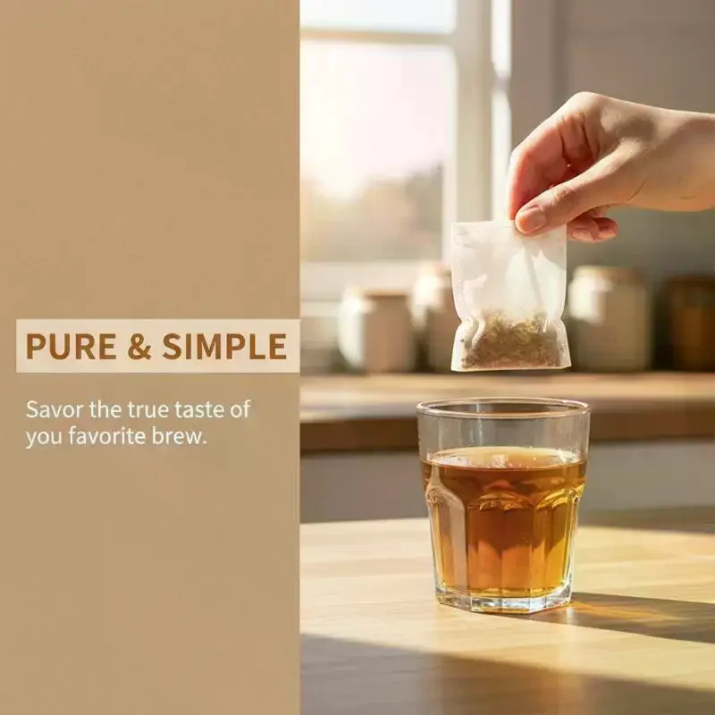 100Pcs Disposable Tea Bag Pouches-Empty Non-woven Fabric Drawstring Bags for Tea, Spice, Loose Coffee, Infuser Filter Mesh Bags