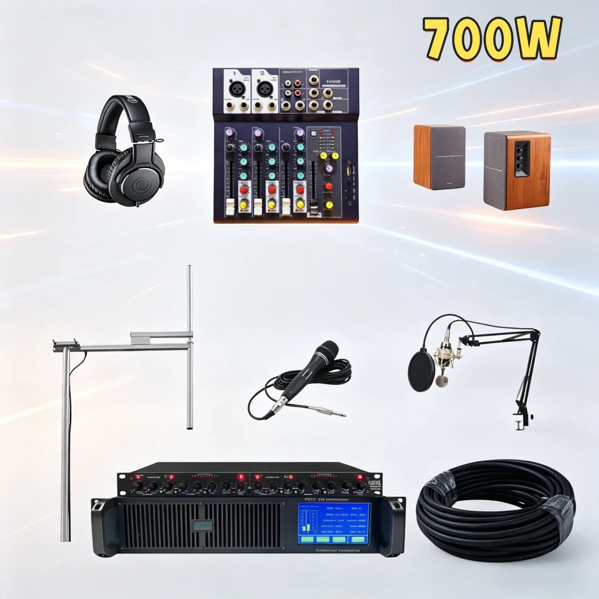 

School YXHT-2, 700W FM Transmitter Full Set Kit, Science Education Broadcast, Complete Solution, Full Function