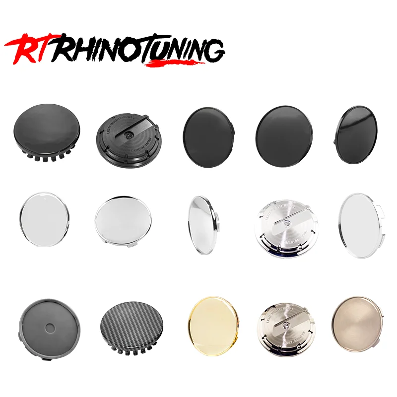RhinoTuning 4PCS OD 69mm/2.6" 63mm/2.48" 65mm/2.56" 69.45mm/2.73" 66.8mm/2.63" Car Hub Hubcap External Parts Auto Accessories