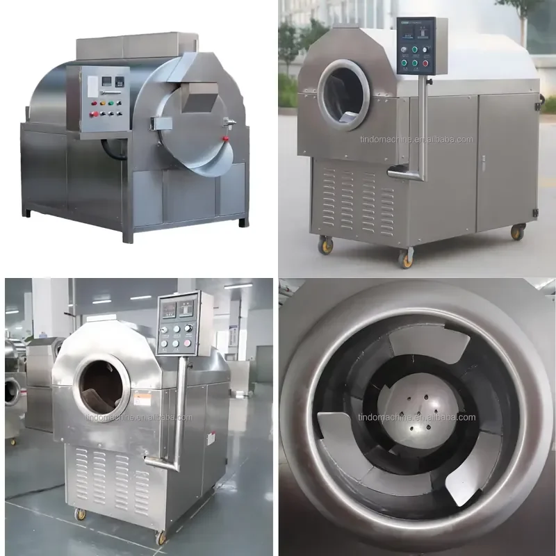 2026 Stainless Steel Nut Roasting Machine Electric Heating Peanut Walnut Cashew Roaster