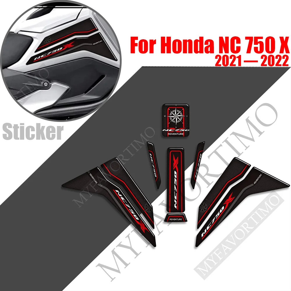 

For Honda NC750X Motorcycle Fuel Tank Pad Sticker Moto Epoxy resin Decals HondaNC700X 2021-2022