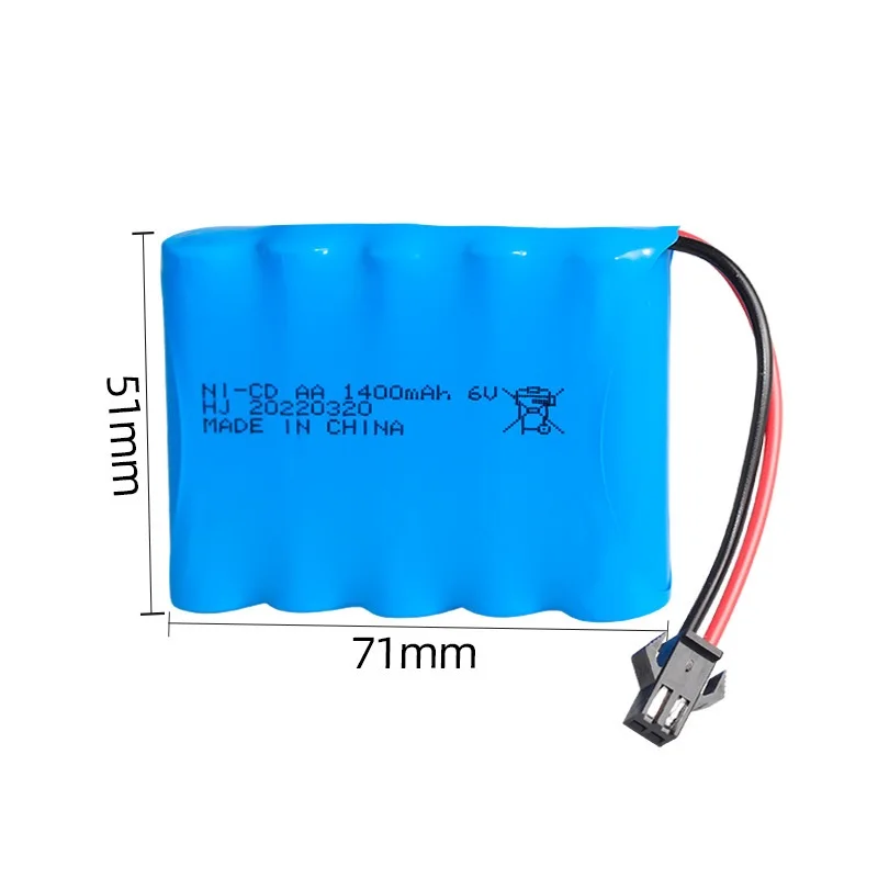 6v 1400mah NI-CD Battery For Rc toys Car Tanks Trains Robot Boat Gun NI-CD AA 1400mah 6v Rechargeable Battery