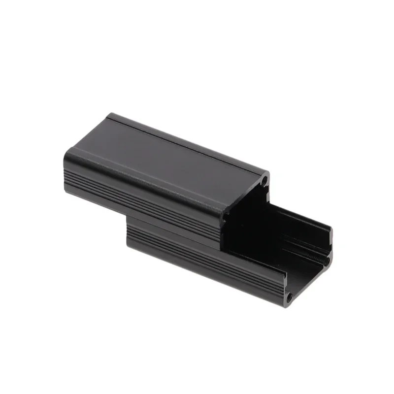 Black Aluminum Enclosure Case DIY Extruded Electronic Project Box 50x25x25mm For Power Supply Units