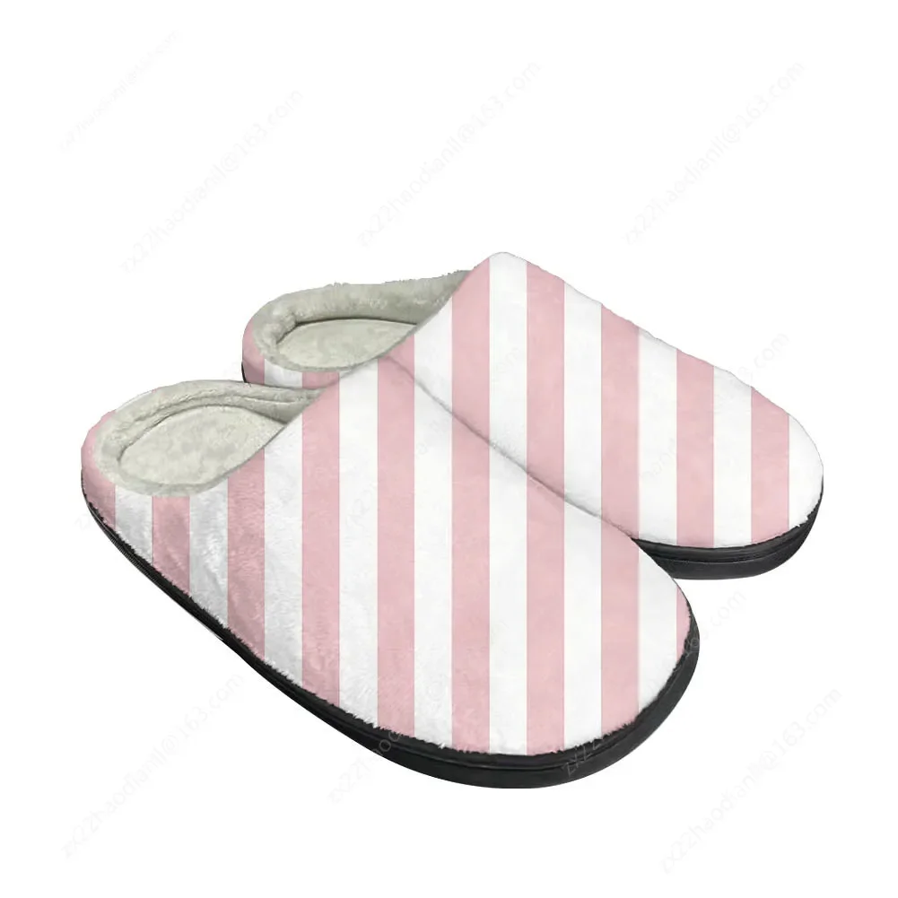 Color Striped Home Cotton Custom Slippers High Quality Mens Womens Teenager Plush Fashion Casual Keep Warm Shoes Thermal Slipper