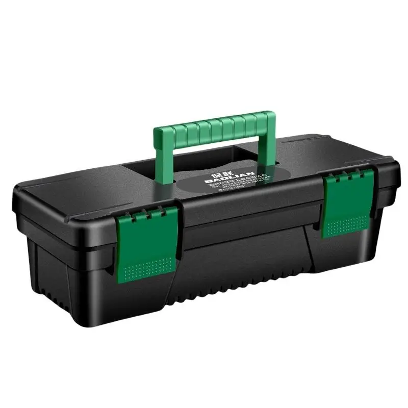 Durable Plastic Tool Box Large Capacity Storage Organizer for Carpentry Electrical Repairs Auto Repair DIY Tasks