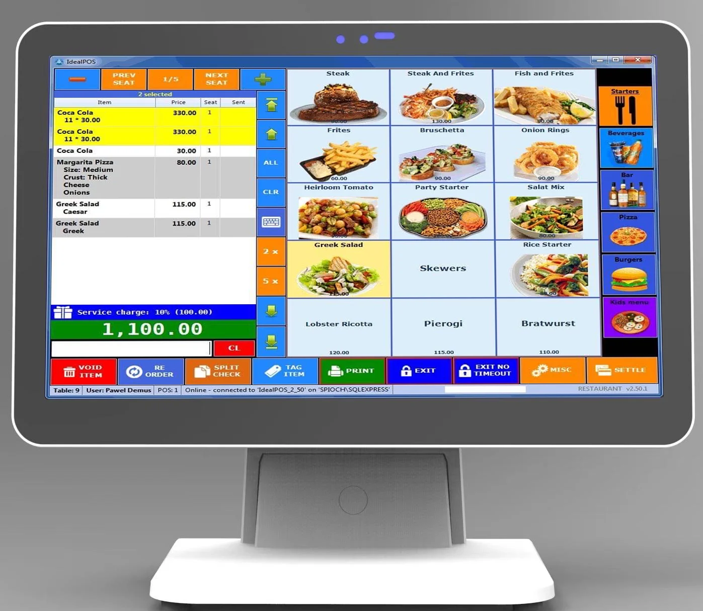نقاط البيع المدمجة القابلة للطي التي تعمل باللمس لنظام التشغيل Windows/Android Google GMS مطعم الوجبات السريعة/المتجر 40% توفير الشحن ماكينة تسجيل المدفوعات النقدية الفعالة #6