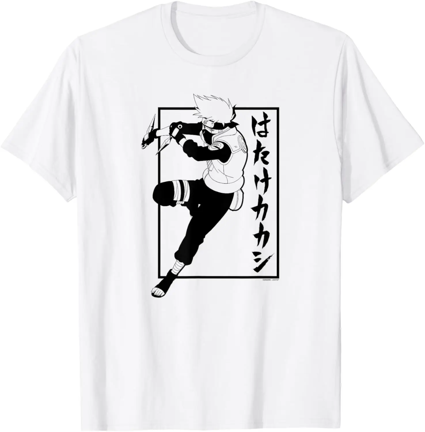 x Naruto Shippuden Kakashi w/ Vertical Kanji T-Shirt