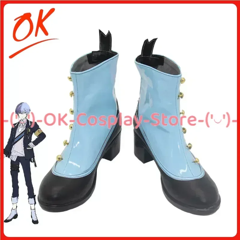 [Customized Size] Project Sekai Colorful Stage Aoyagi Toya Cosplay Shoes Anime Roleplay Prop Halloween Party Boots PU Leather
